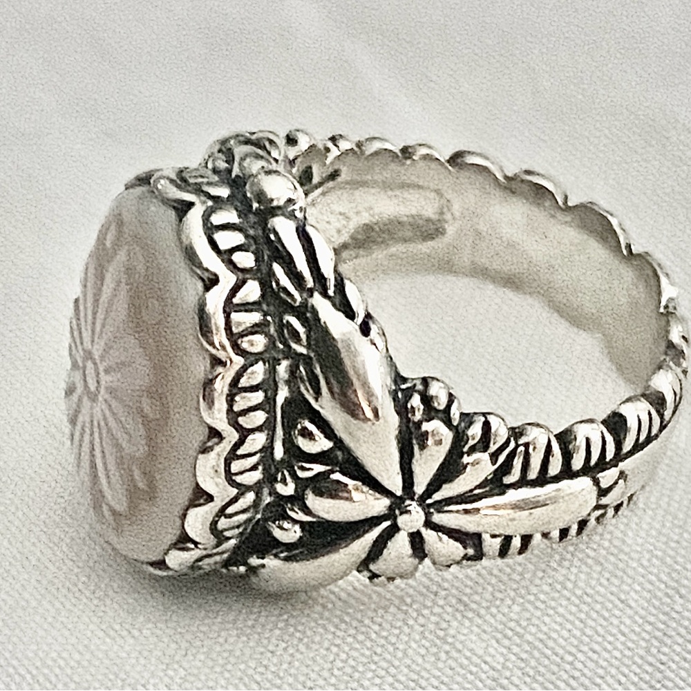 Carolyn Pollack Silver Vintage-Inspired Floral Ring